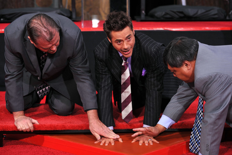 Image: Robert Downey Jr. Hand And Foot Print Ceremony At Grauman's Chinese Theatre
